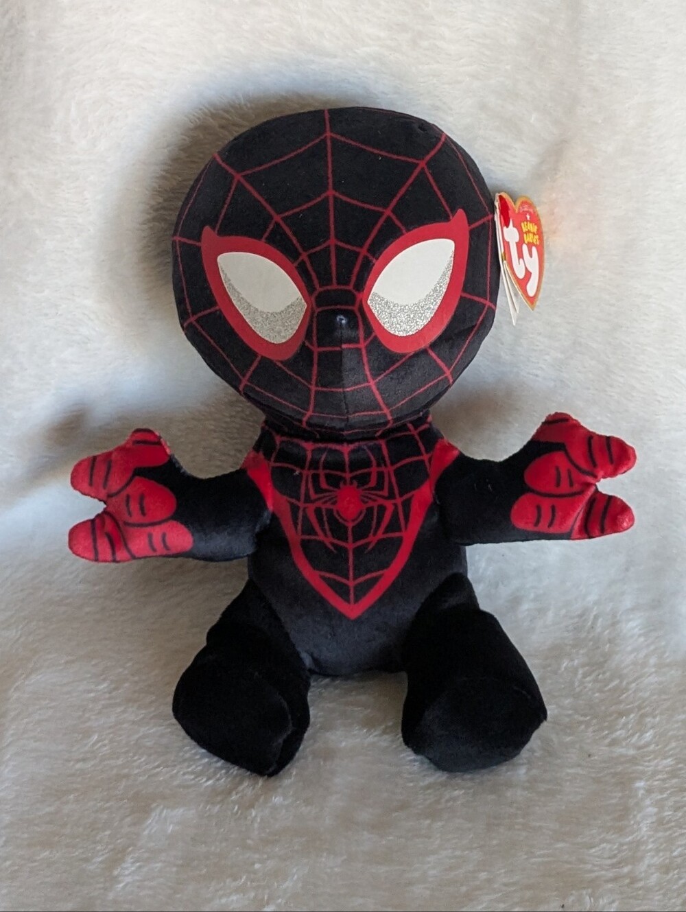 Marvel Miles Morales Black and Red Ty Plush